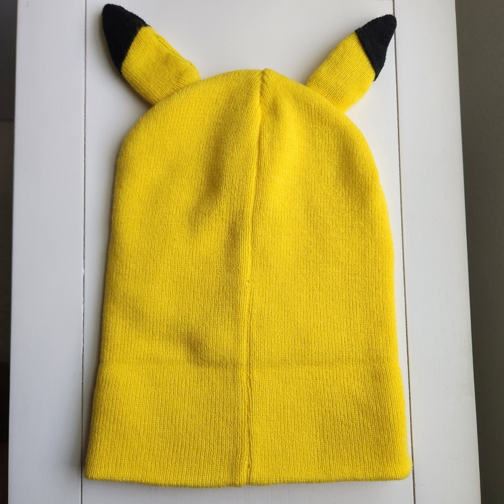 Nintendo Pokemon Pikachu Yellow Knit Beanie Hat Youth OSFM - Picture 2 of 8